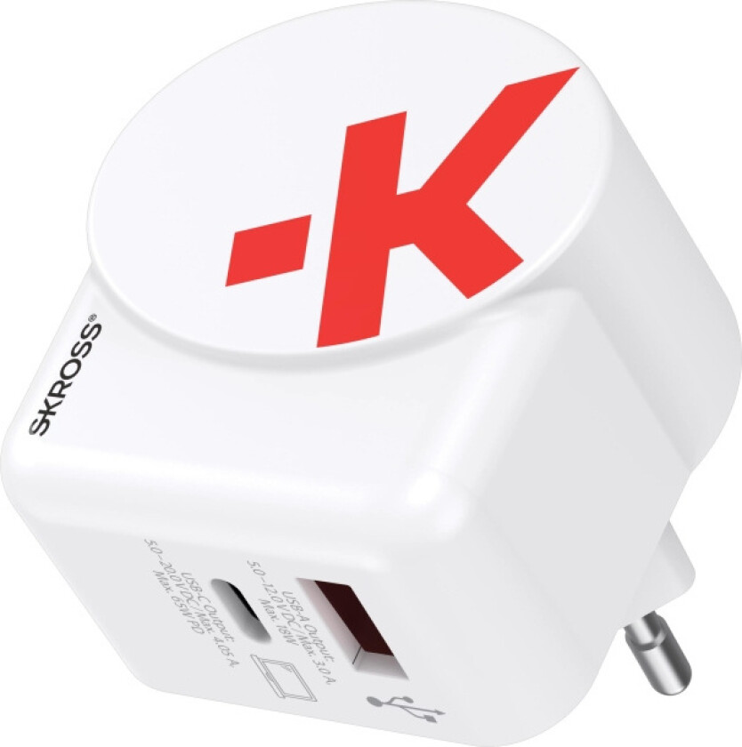 SKROSS EU USB Charger AC65PD - C to C cable included