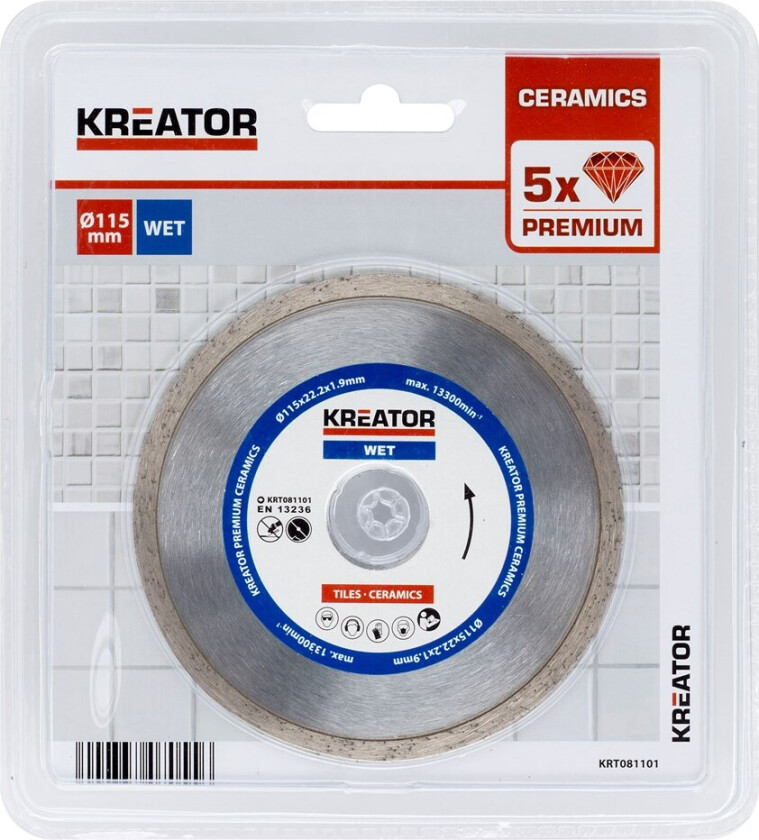 Diamantblader for fliser 115 mm PREMIUM