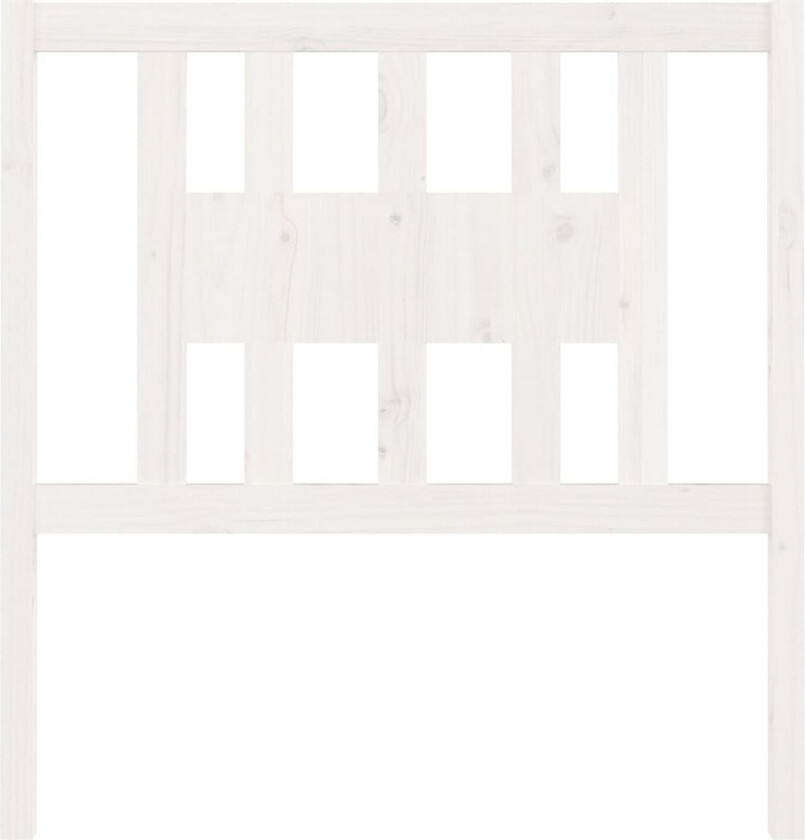 Sengegavl hvit 96x4x100 cm heltre furu