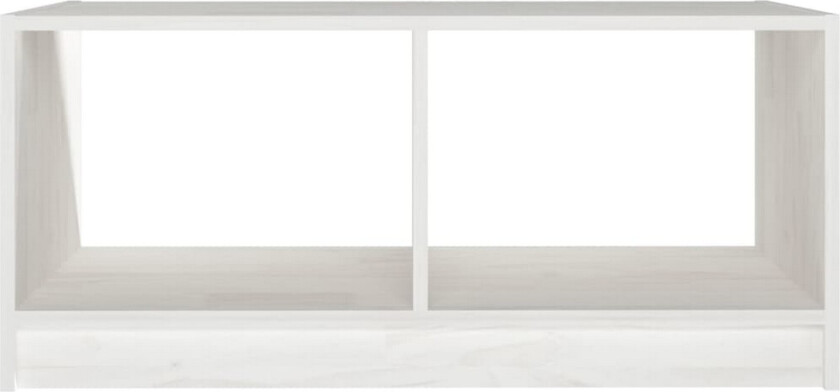 Salongbord 75x50x33,5 cm heltre furu hvit