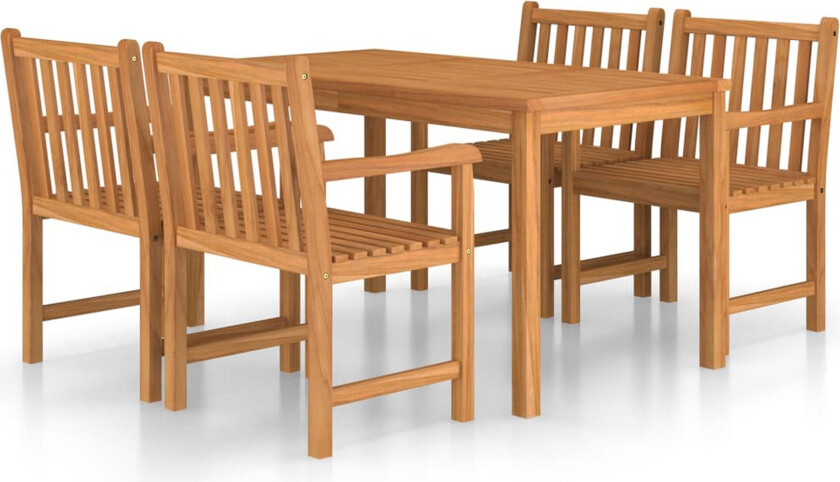 Utendørs spisestue 5 deler heltre teak