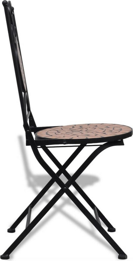 Bistrostoler med mosaikk i terrakotta 2 stk - Brun