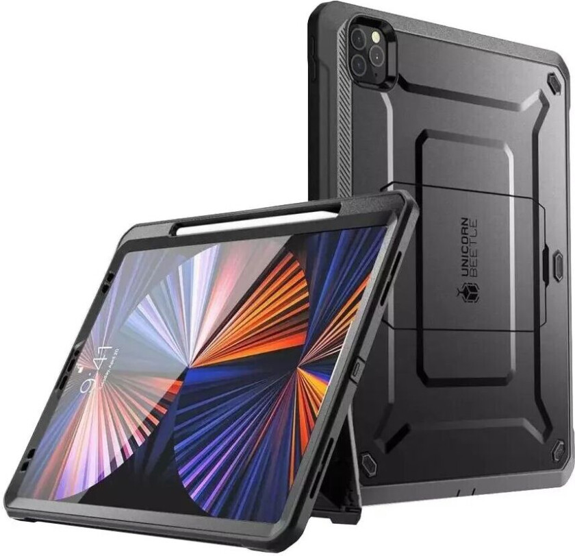 SUPCASE iPad Pro 11" (2022 / 2021 / 2020 / 2018) Håndverker Deksel - Supcase Unicorn Beetle Pro Deksel med Skjermfilm - Svart