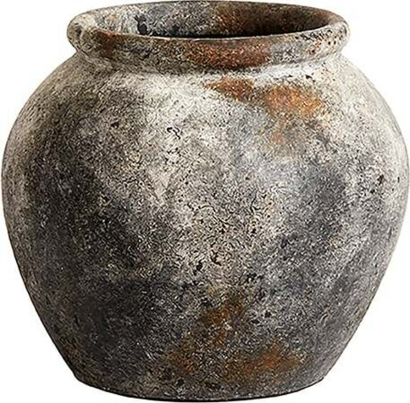 MUUBS Echo krukke h25 cm Ø30 cm Rust-grå