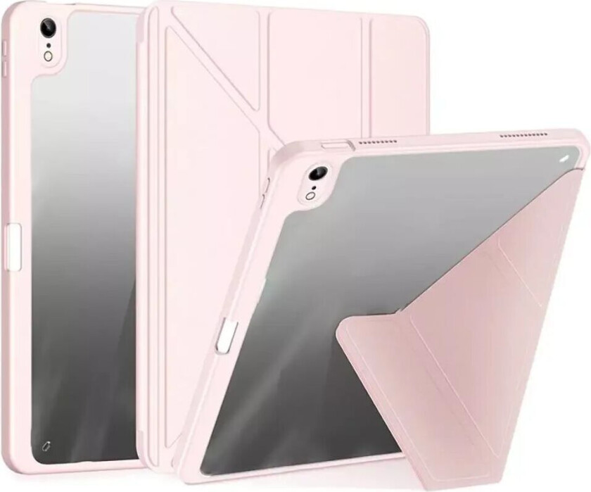 iPad 10.9" (2022) Kunstskinn / Plast Flip Deksel - DUX DUCIS MAGI Series - Gjennomsiktig / Rosa