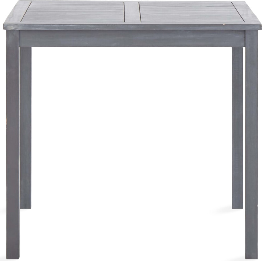 Hagebord grå 80x80x74 cm heltre akasie