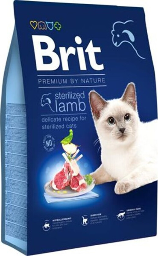 Brit Premium By Nature Cat Sterilized Lamb (8 kg)