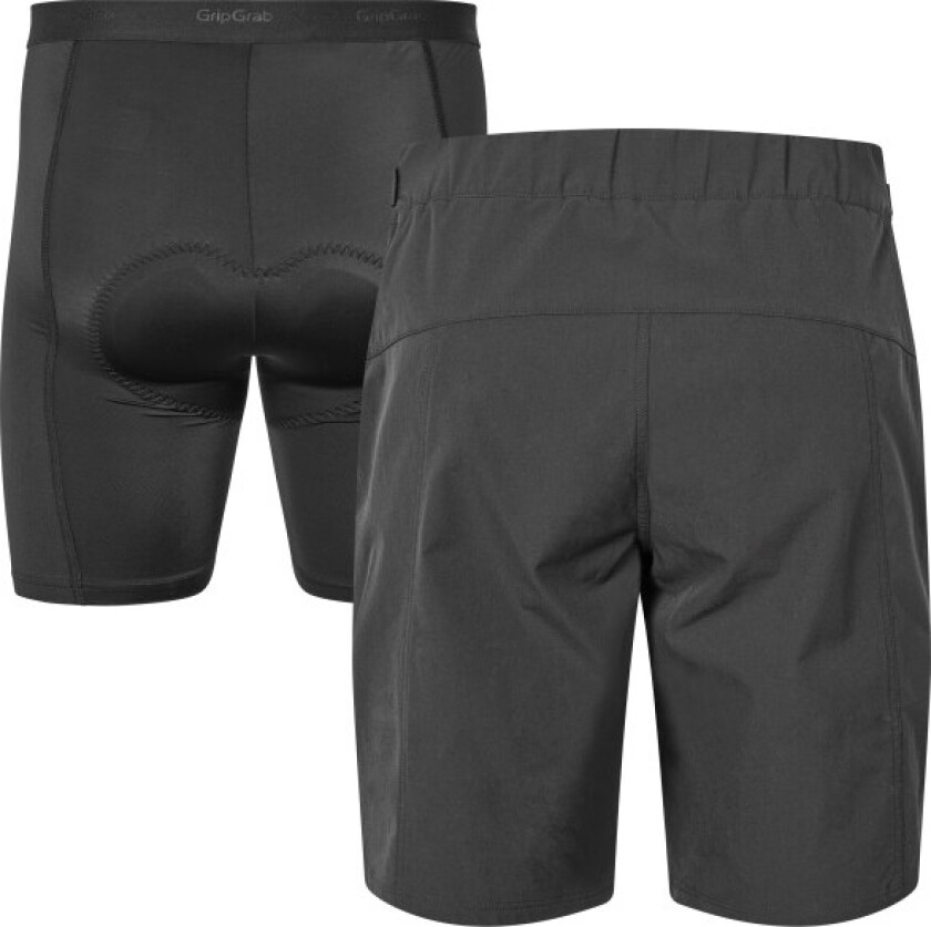 Gripgrab Men's Flow 2in1 Technical Cycling Shorts Black XXL, Black