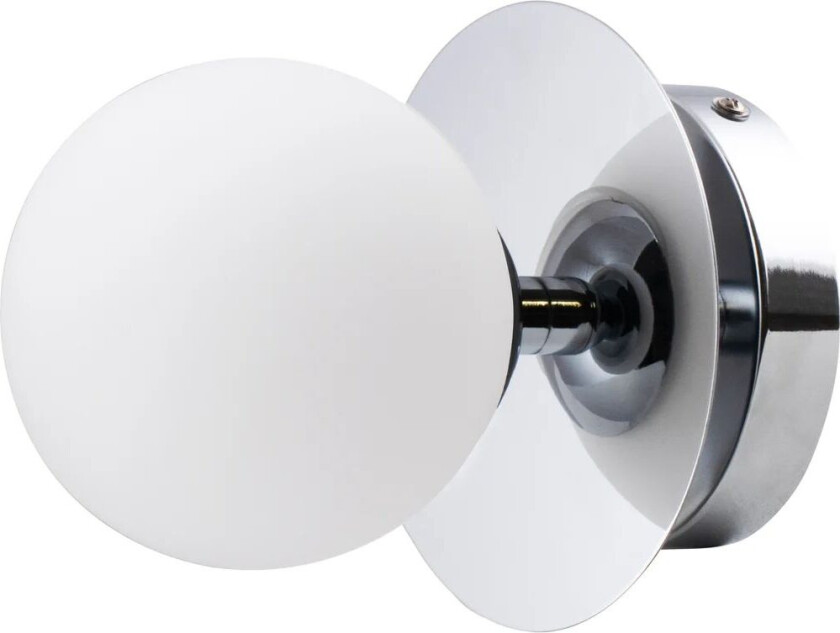 Art Deco IP44 vegglampe/takplafond Krom-hvit