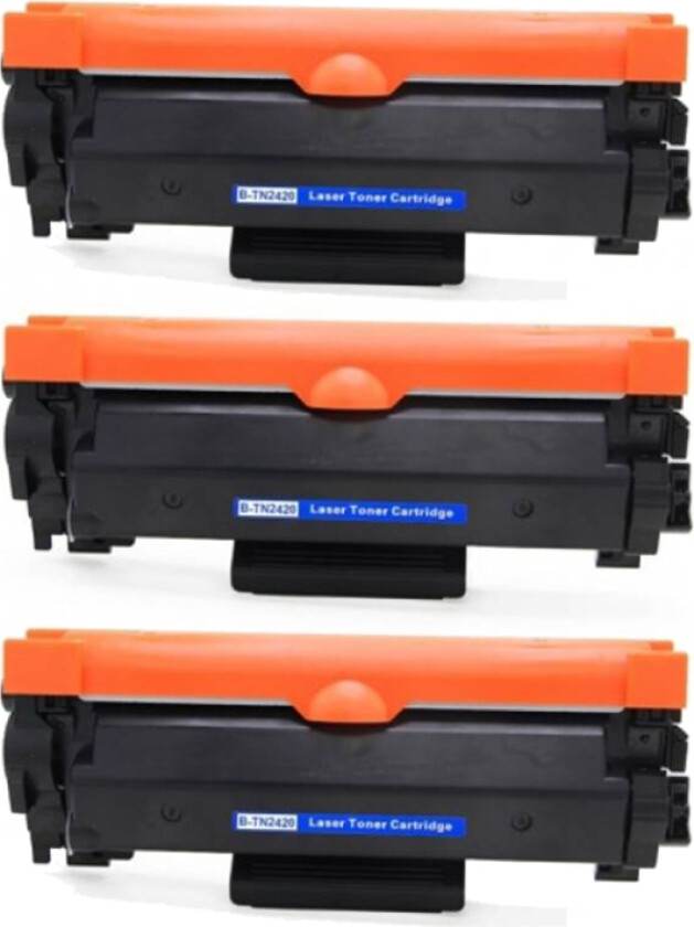 TN 2420 BK combo pack 3 stk Toner - B2420P Kompatibel - Svart 9000 sider
