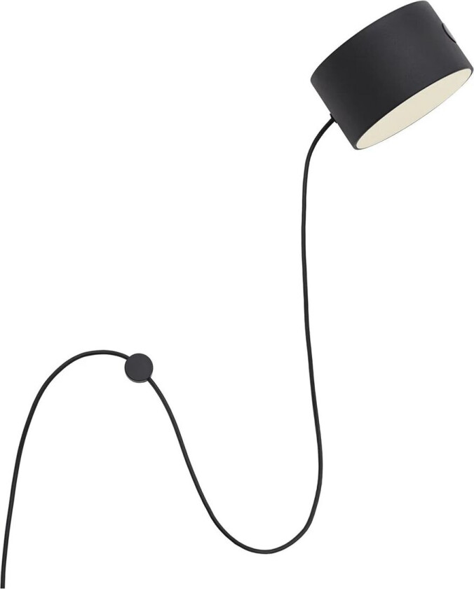 Post vegglampe Svart