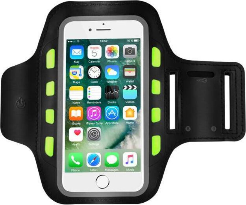 sports armband with LED light for iPhone. Black