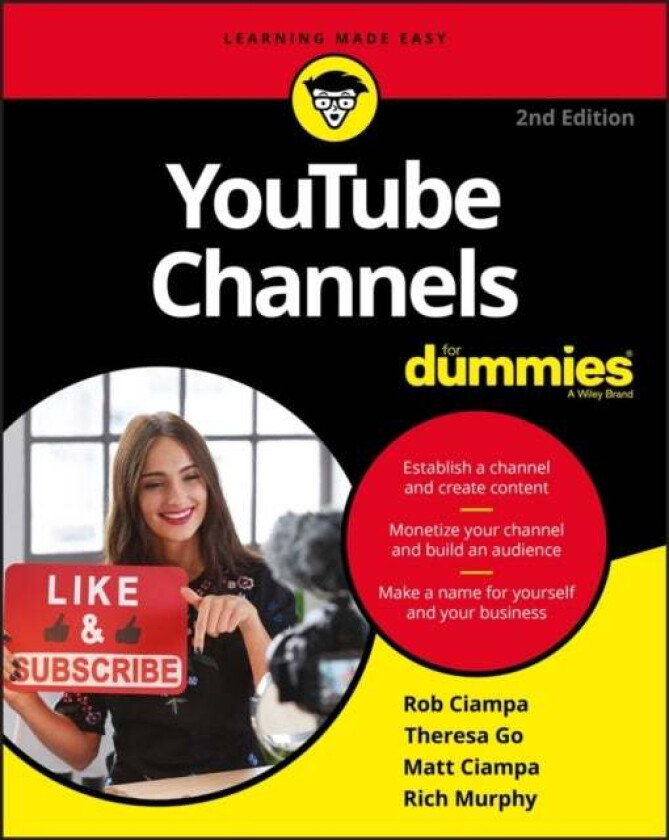 YouTube Channels For Dummies av Rob Ciampa, Theresa Go, Matt Ciampa, Rich Murphy