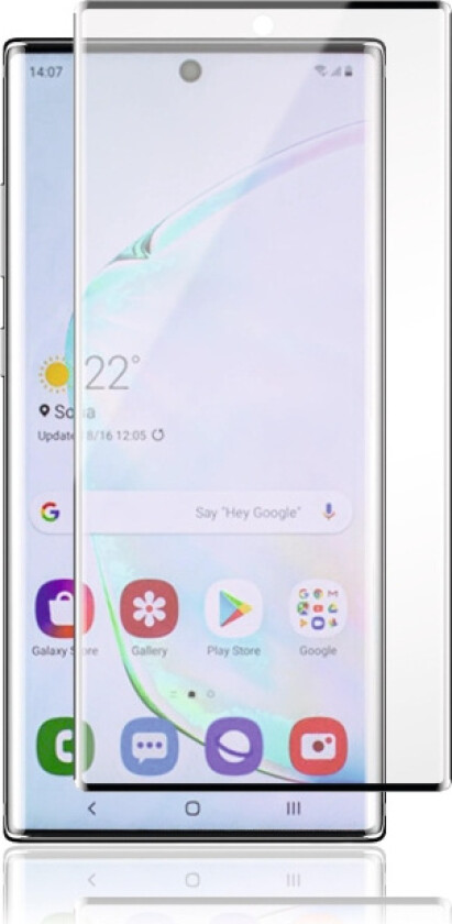 panzer  Galaxy Note 10, Curved Glass, Black