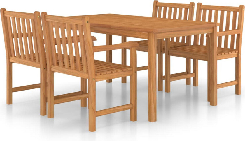 Utendørs spisestue 5 deler heltre teak