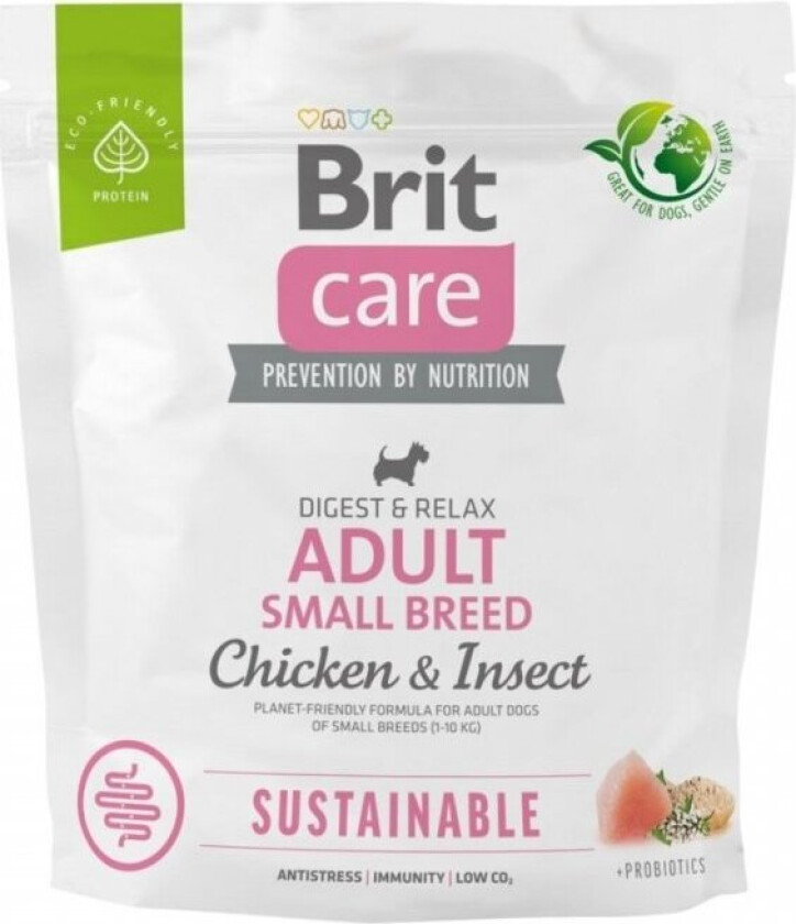 Brit Care Dog Adult Sustainable Small Breed Chicken & Insect (1 kg)