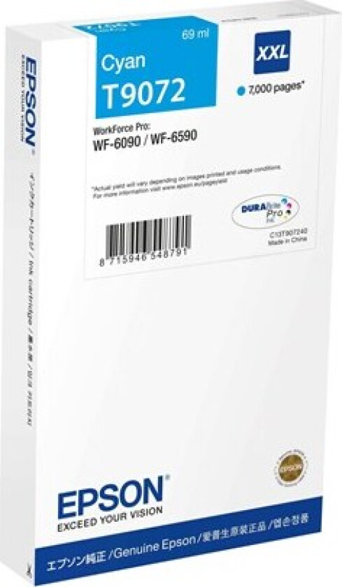 T9072 - XXL size - cyan - original - ink cartridge - Blekkpatron Blå