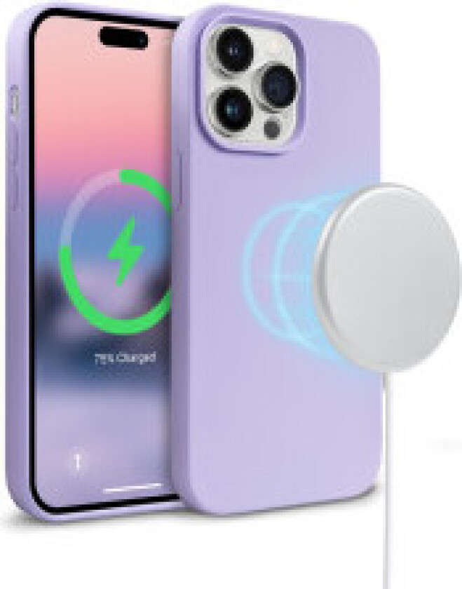Crong Color Cover magnetisk deksel til iPhone 14 Pro (lilla)