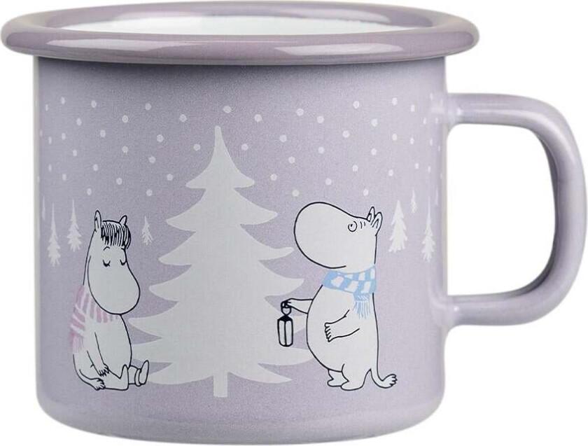 Moomin emaljekopp 25 cl Snowfall