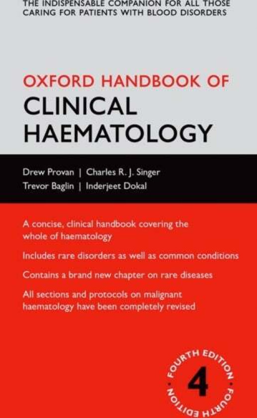 Oxford Handbook of Clinical Haematology av Drew (Reader in Haematology Reader in Haematology Barts & The London School of Medicine Queen Mary Univ