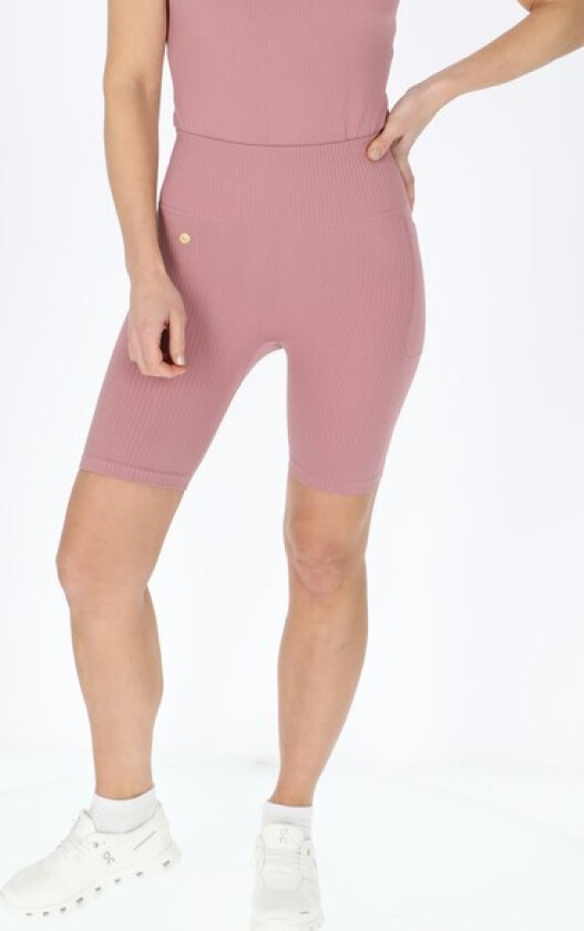 Ribbed Seamless Short Tights W, Dusty Rose, 38,  Korte Tights