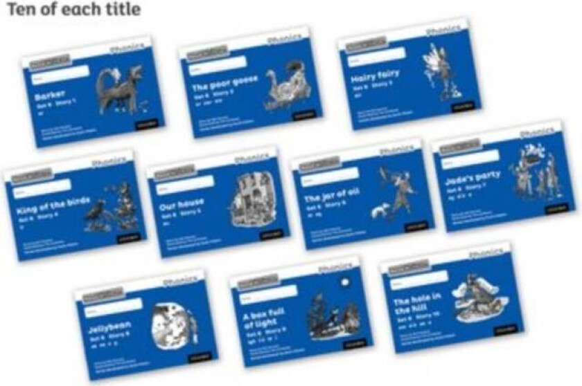 Read Write Inc. Phonics: Blue Set 6 Core Black & White Storybooks (Pack of 100) av Gill Munton