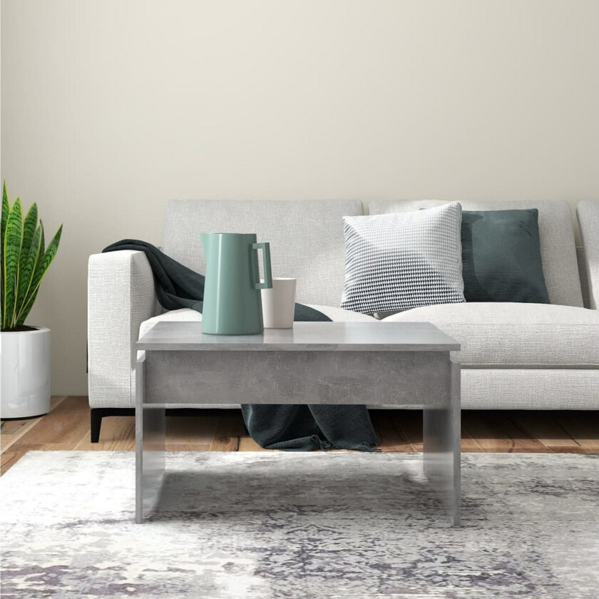Salongbord betonggrå 68x50x38 cm sponplate