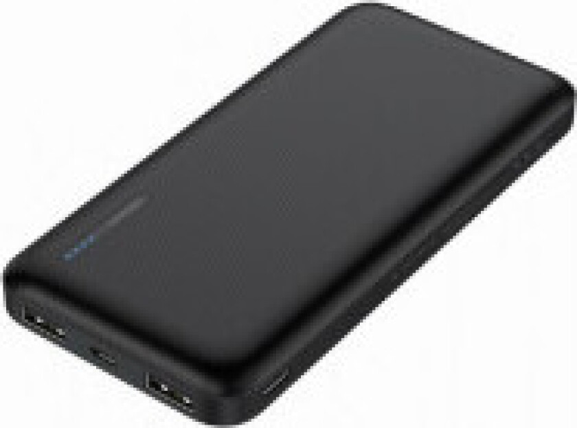 PB10-02 - Strømbank - 10000 mAh - 12 watt - 2 A - 2 utgangskontakter (USB) - svart