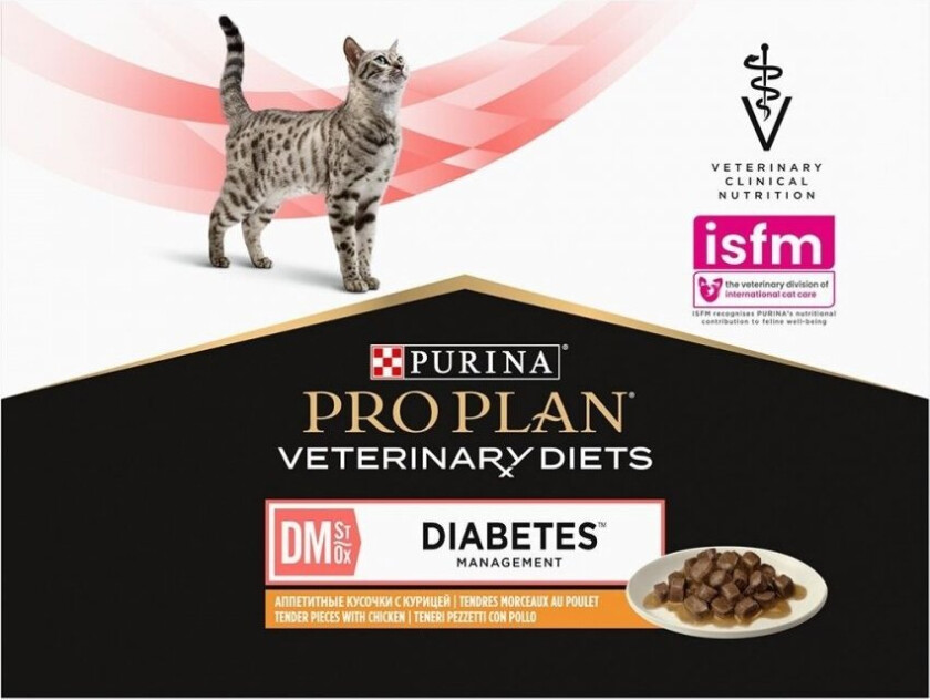 Purina Pro Plan Veterinary Diets Feline DM Diabetes Management Chicken 10x85 g
