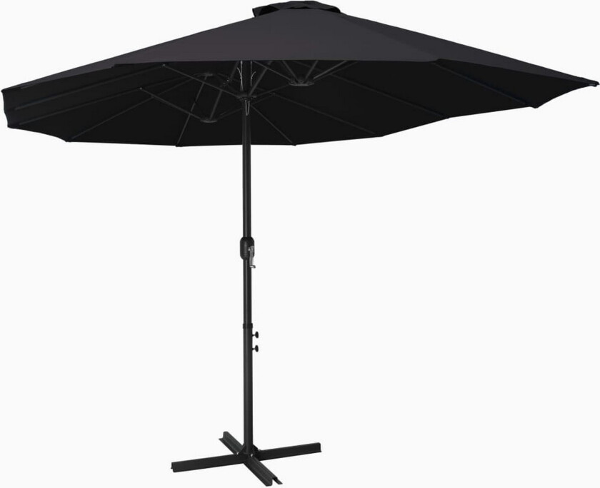 Parasol med aluminiumsstang 460x270 cm svart