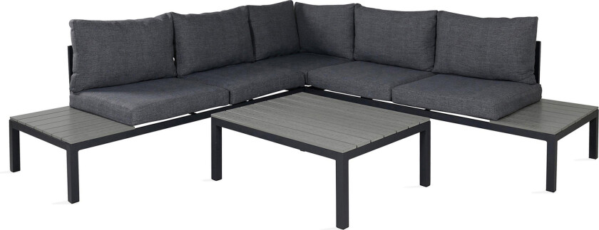 Bilde av Odense loungesett 2 deler grå,svart.