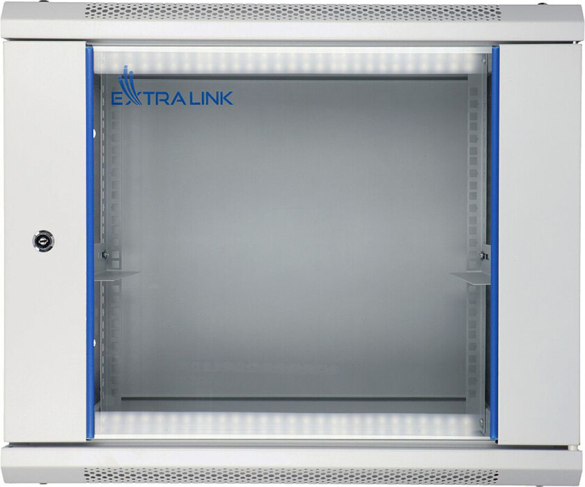 Extralink - Rack skap - 600x450 mm - veggmonterbar - grå - 9U - 19