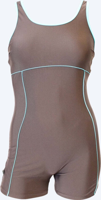 badedrakt med ben til damer - 244S - Lyseblå/svart