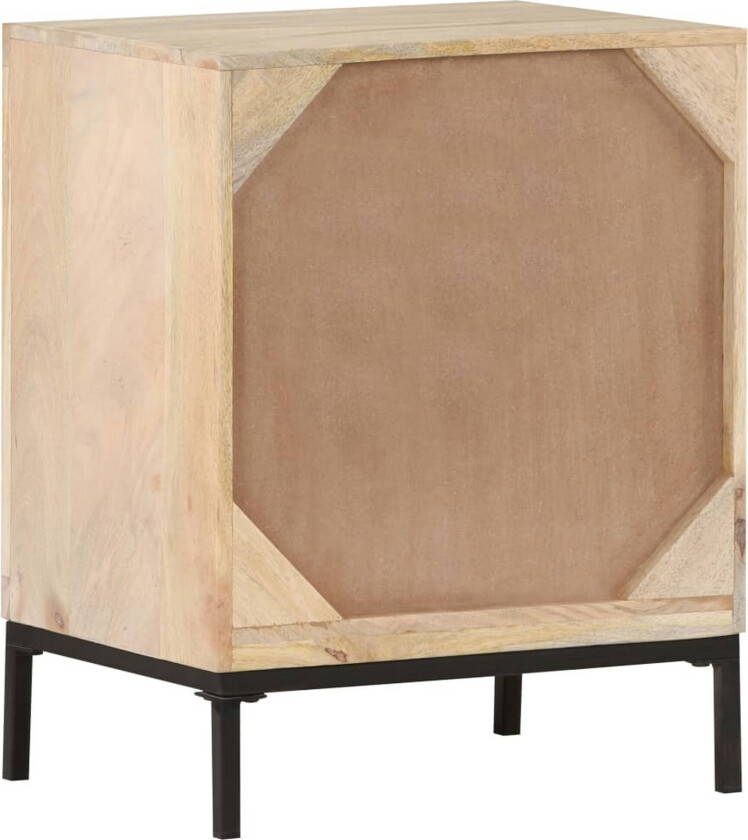 Nattbord 40x30x50 cm heltre mango og naturlig stokk