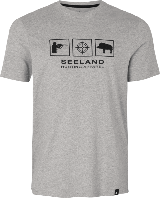 Men's Lanner T-Shirt Melange Dark Grey Melange M, Dark Grey Melange