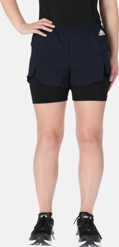 W 2in1 Sho, Legink/White, S, Korte Tights