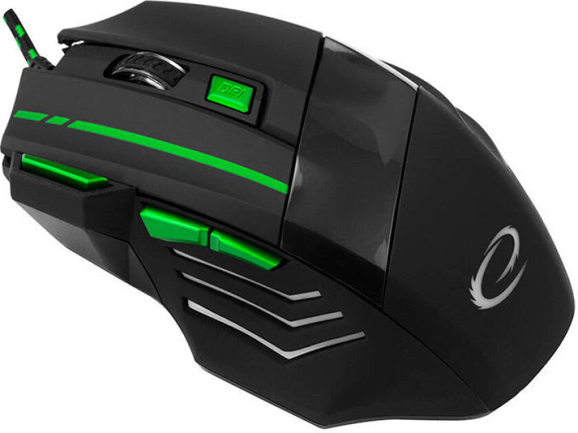 MX201 WOLF - mouse - USB - green - Mus - Optisk - 7 - Grønn