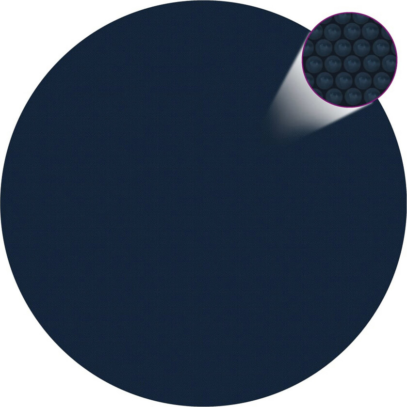 Flytende solarduk til basseng PE 527 cm svart og blå