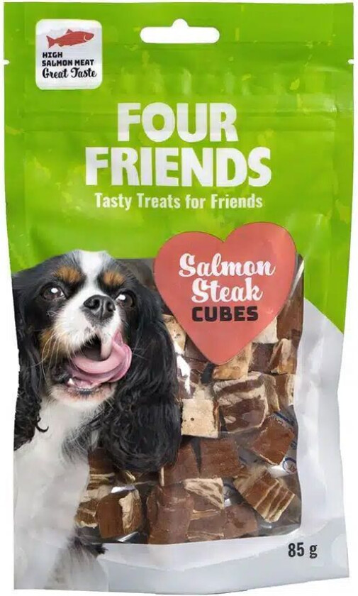 Dog Salmon Steak Cubes Godbiter til Hund 85 g