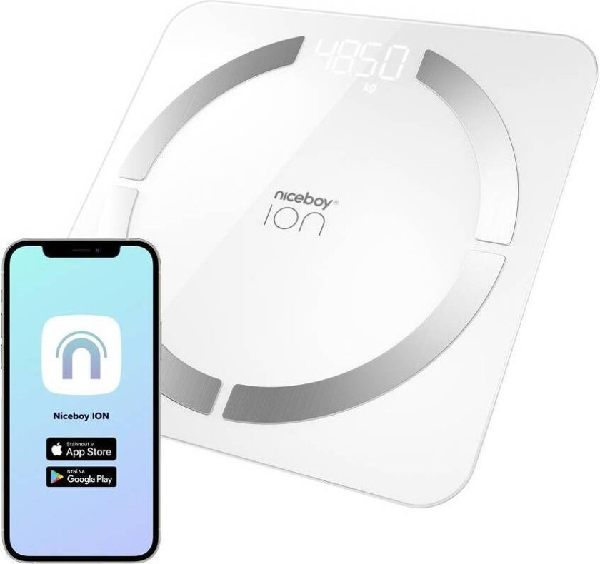 Bilde av ION Smart Scale - Bluetooth / Wifi Kroppsanalyse Badevekt - Hvit