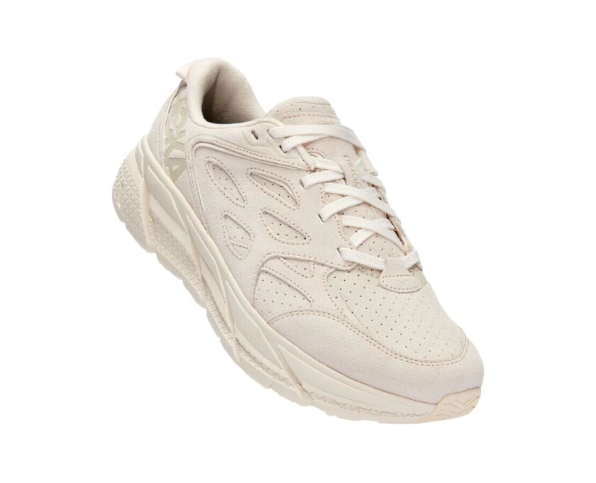 Hoka U Clifton L Suede Sko Beige  female 38