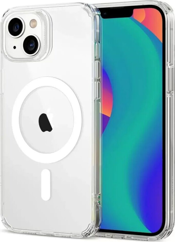 iPhone 14 Plus  Krystec Halolock Deksel - MagSafe-kompatibelt - Gjennomsiktig