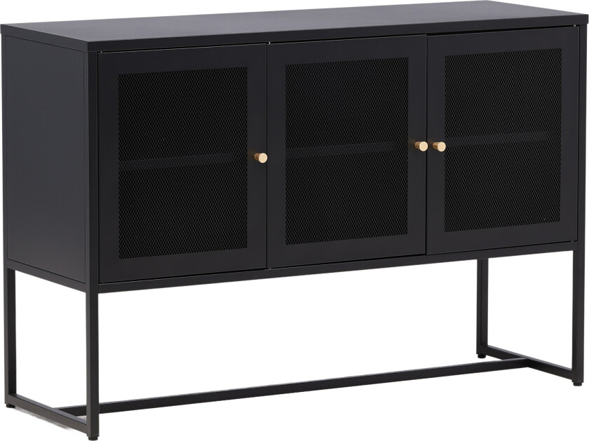 Malla skjenk 3 dører svart.