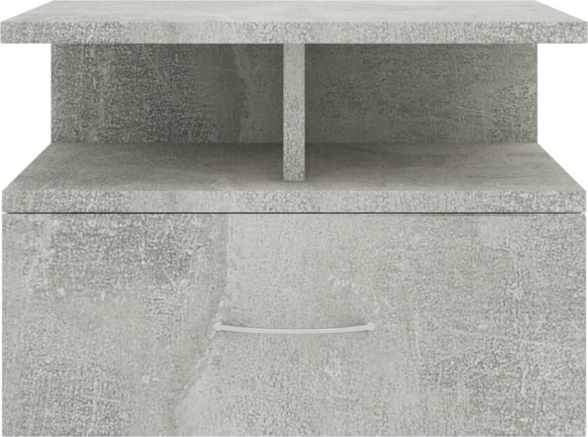 Flytende nattbord betonggrå 40x31x27 cm konstruert tre