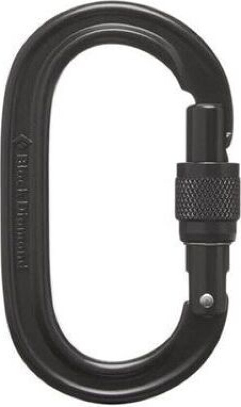 Oval Keylock Screwgate Karabiner Black