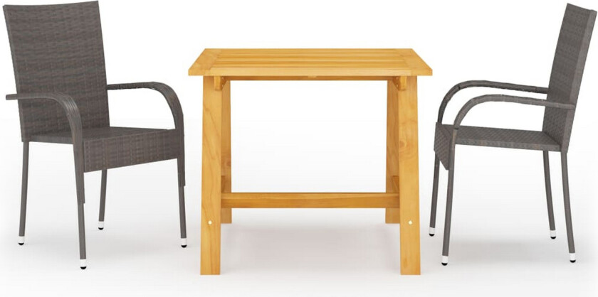 Utendørs spisestue 3 deler brun