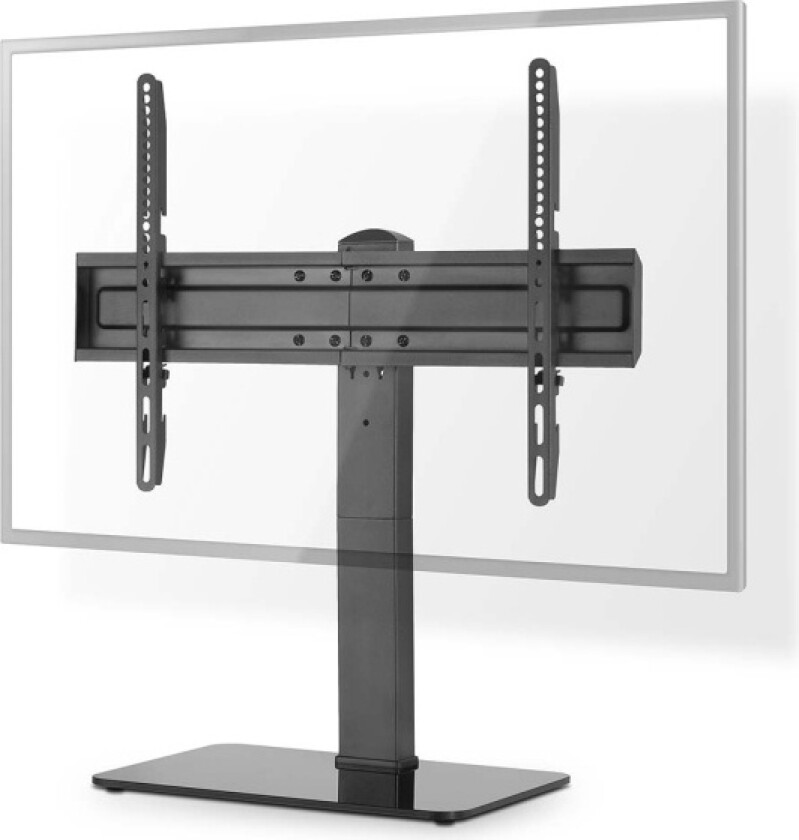 Nedis Fast TV Stand 37-70 " Maximum skjerm vekt: 40 kg Justerbare forhåndsfikserte høyder Herdet Glass / Stål Sort