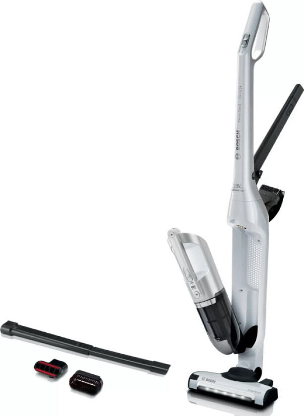 Flexxo BBH3ALL28 - Støvsuger - pinne/håndholdt (2-i-1) - uten pose - uten kabel - hvit metallisk