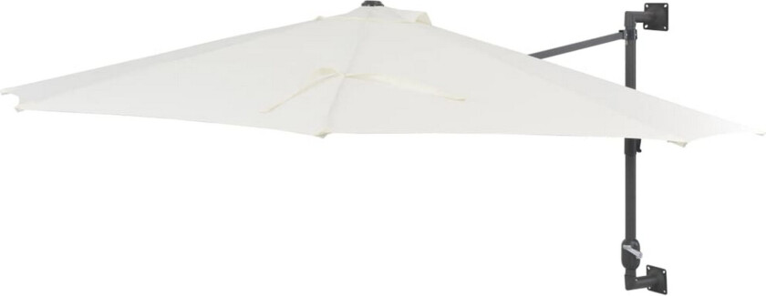 Veggmontert parasoll med stålstang 300 cm sand