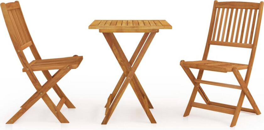 Utendørs sammenleggbar spisestue 3 deler heltre akasie